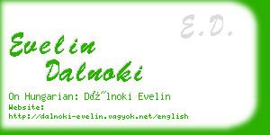 evelin dalnoki business card